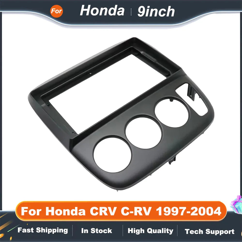 9 Inch Car Radio Frame Adapter For Honda CRV C-RV 1997-2004 Android Radio Dash Fitting Panel Kit