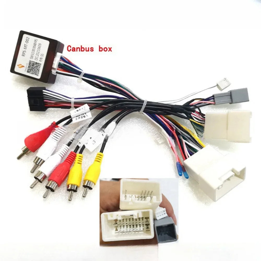 16 Pin Canbus box With Cable Adaptor For Mitsubishi Outlander 2014-2020/ PAJERO Wiring Harness Cable Android 2 Din GPS Car Radio