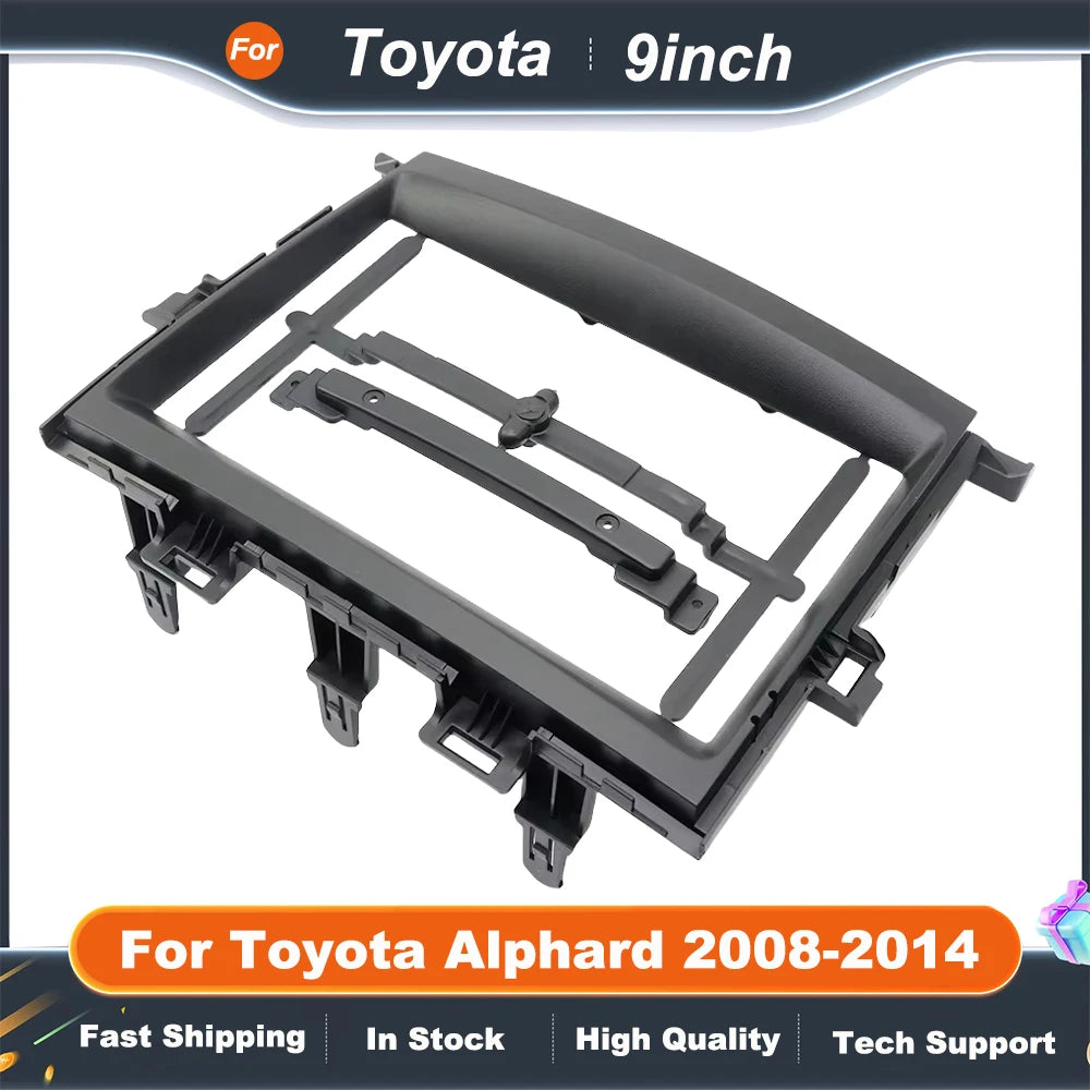 9 Inch Car Radio Fascia Frame Adapter Canbus Box For Toyota Alphard 20 Series Vellfire 2008-2014 Android Radio Dash Fitting Kit