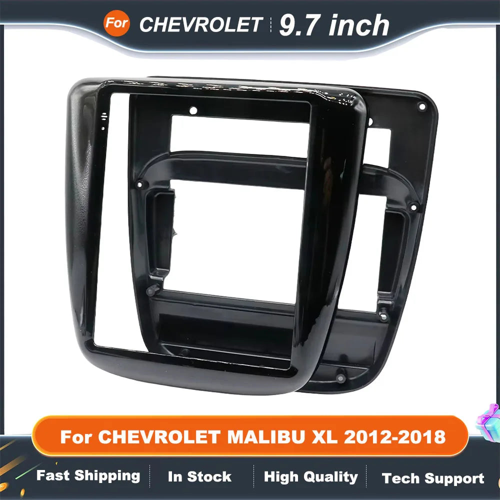 9.7 Inch 2 Din Car Radio Fascias For CHEVROLET MALIBU XL 2012-2018 Tesla Style Multimedia Frame Video Player Navigation Panel