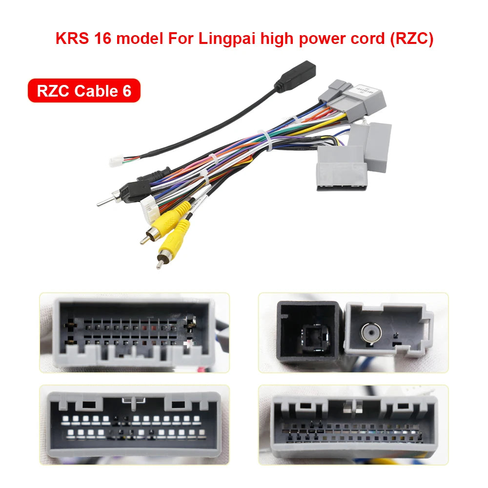 16pin Radio Power Cord for Honda CRV ACCORD CIVIC ELYSION ODYSSEY FIT for JAZZ RZC Car Radio Android Power Cable Wiring Harness