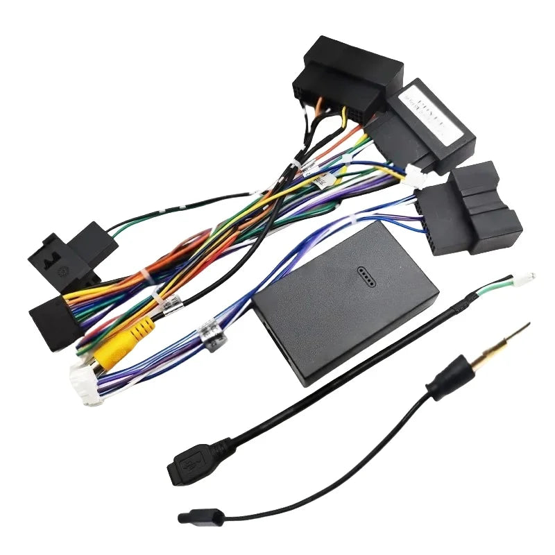 CAN Bus Decoder Radio Wiring Harness Adapter 16Pin Plug to 24 Pin Connector Cable for Ford Focus F150 Explorer Fiesta with SYNC