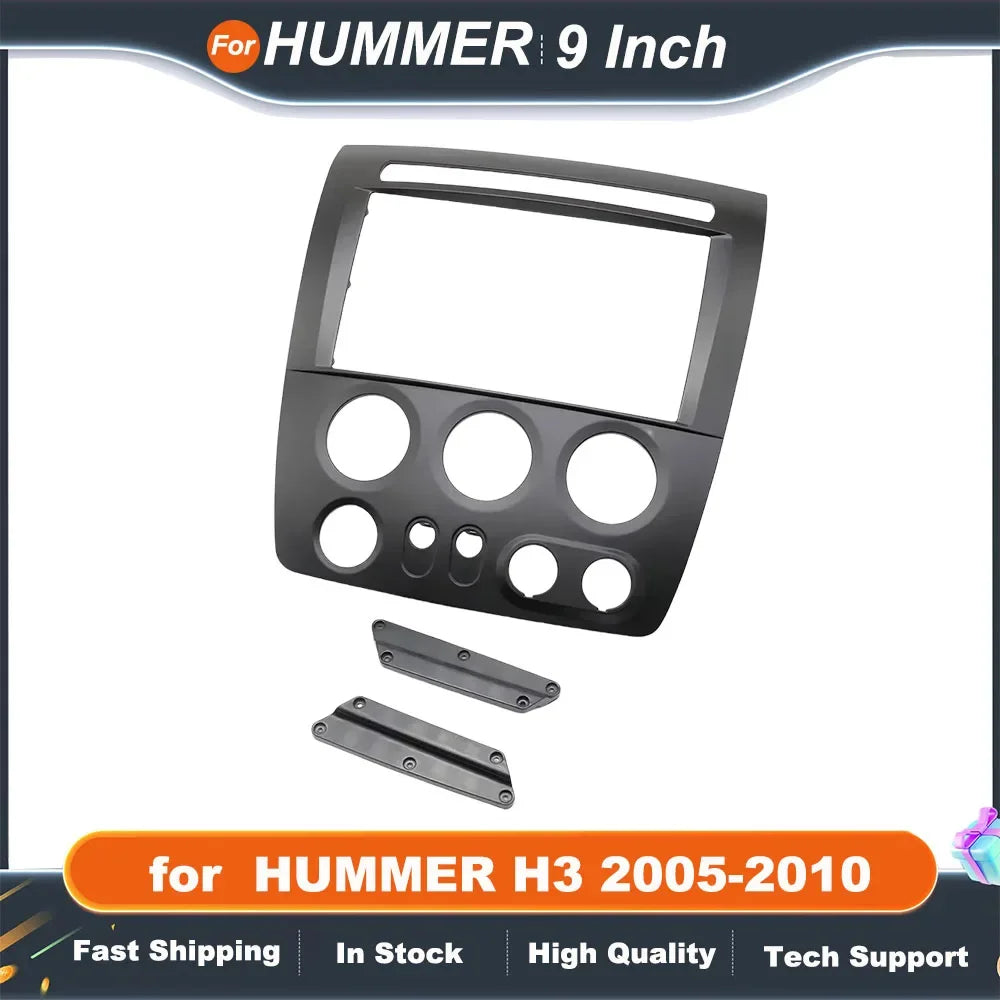 9 Inch 2Din Car Radio Fascia Frame for HUMMER H3 2005-2010 CD DVD Stereo Dash Panel Mount Kit