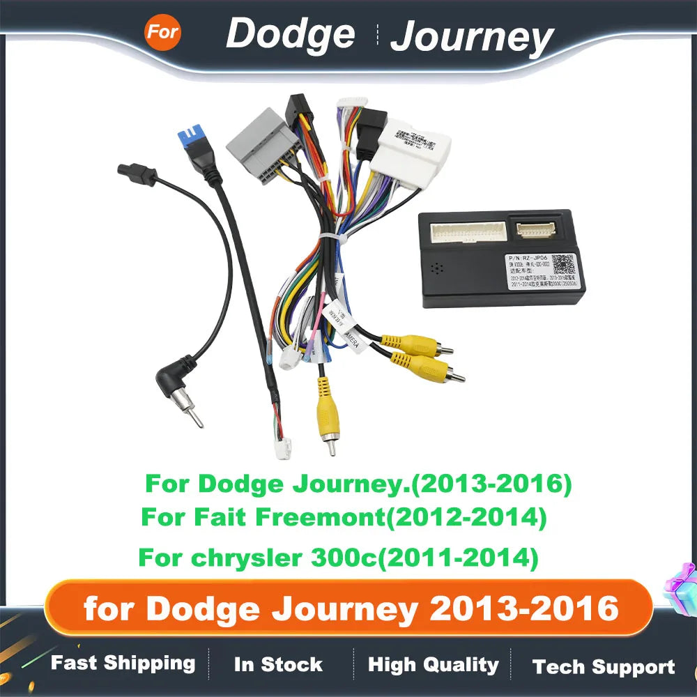 16PIN Car Stereo Wiring Harness with CANBUS for Dodge Journey 2013-2016 Fiat Freemont 2012-2014 Chrysler 300C 2011-2014