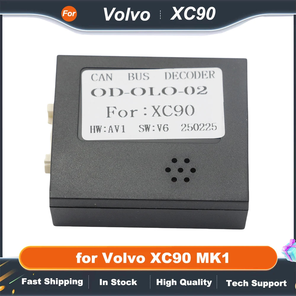 Radio Wiring Harness CAN Bus Decoder 16 Pin Plug to 14Pin Connector Audio RCA Input Car Android Cable Adapter for Volvo XC90 MK1