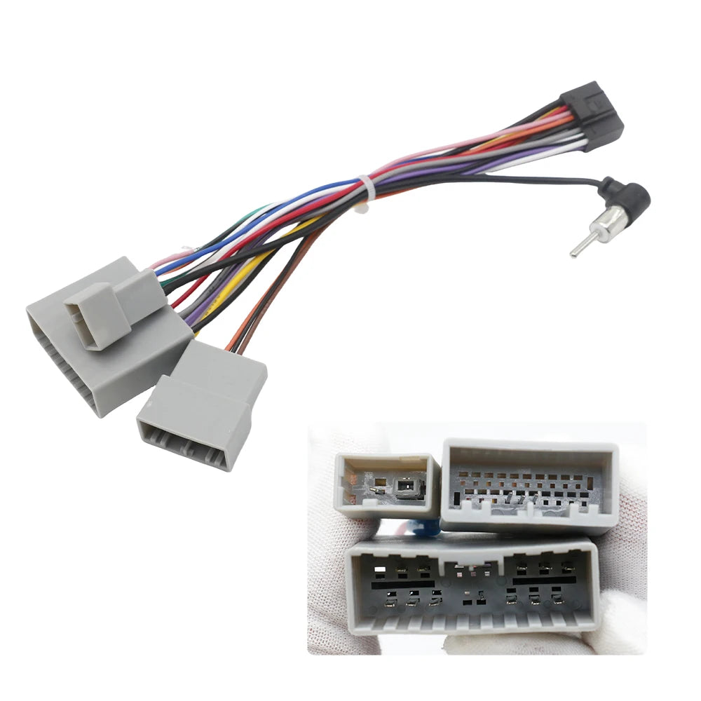 For Mitsubishi Lancer Outlander Radio Wiring Harness 16 Pin To 17 Pin Connector for Honda Civic 8 CRV 3 Android Cable Adapter
