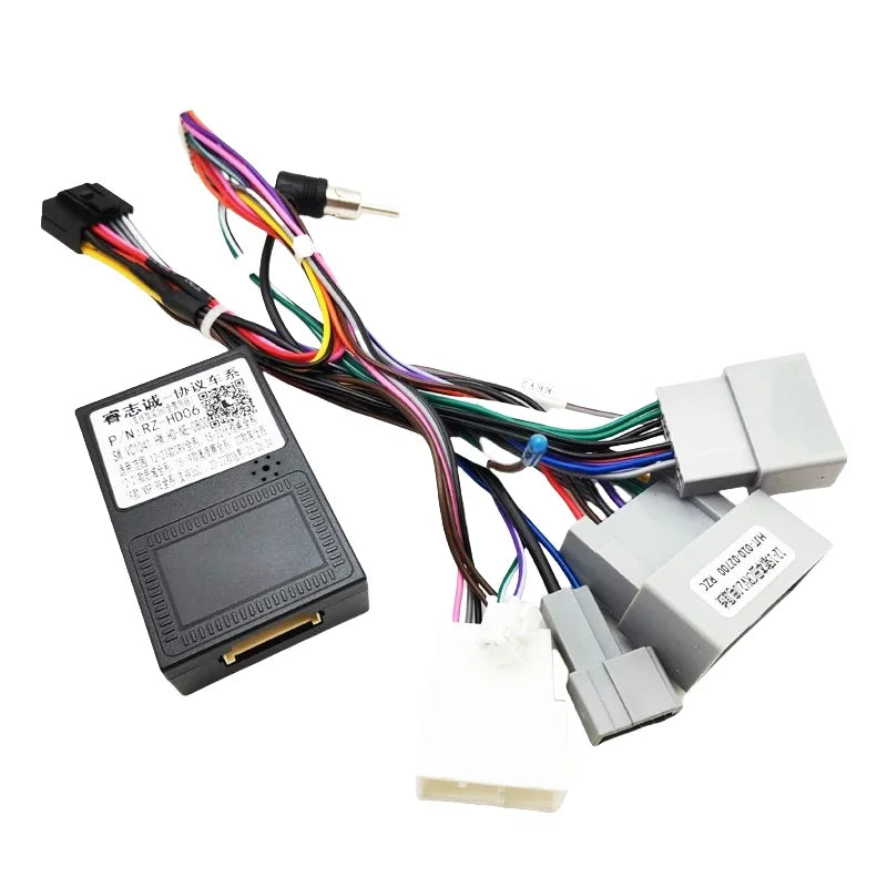 Radio Wiring Harness, CAN Bus Decoder, 16Pin to 24 Pin, Android System Connector Antenna Cable Adapter for Honda CRV MK4 Civic 9