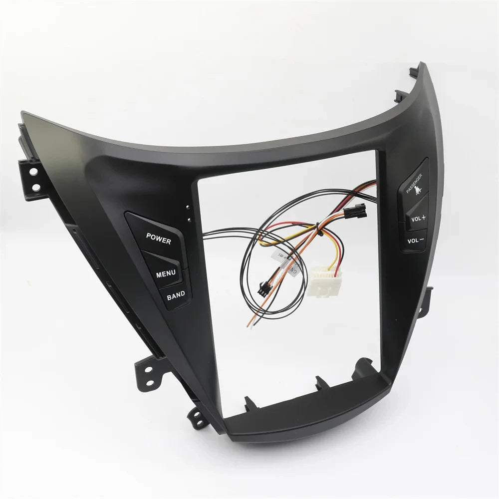 9.7 Inch 2 Din Car Radio Fascias For HYUNDAI ELANTRA 2010 Tesla Style Multimedia Frame Video Player Navigation DVD Panel Trim