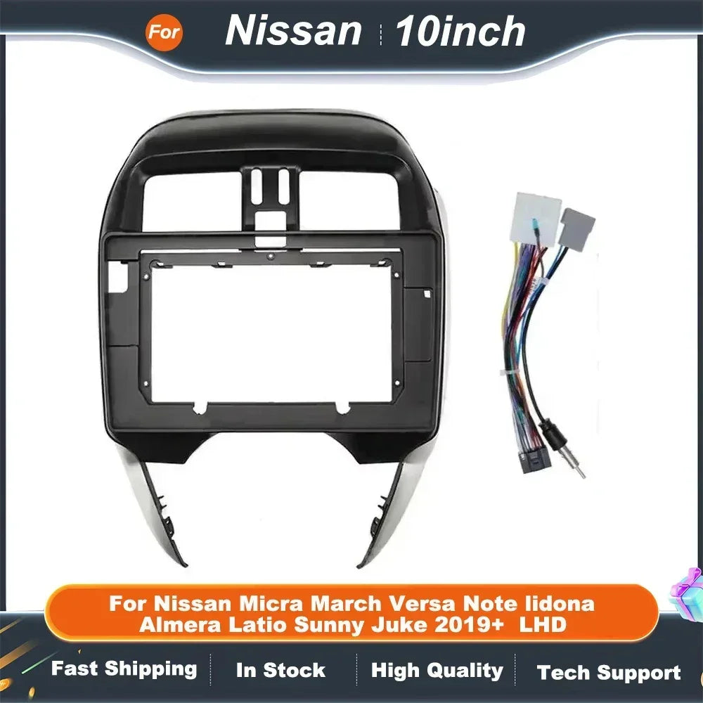 10 Inch Dash Panel Fascia Frame Kit Compatible For Nissan Micra March Versa Note Lidna Almera Latio Sunny Juke