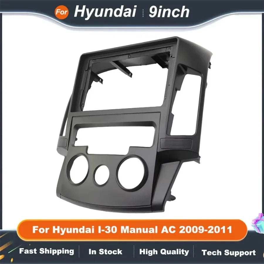 9 Inch Car Covers Radio For Hyundai I-30 Manual AC 2009-2011 Player Interior Accessories Stereo Panel Fascia Frame