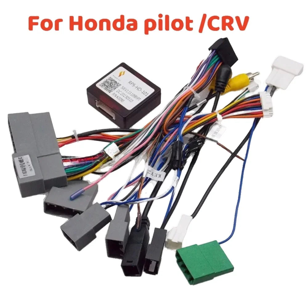 CANBUS Wiring Harness Power Cable Adapter with Canbus Box For Honda Pilot/ CRV 2 Din Android GPS Car Radio Multimedia Player