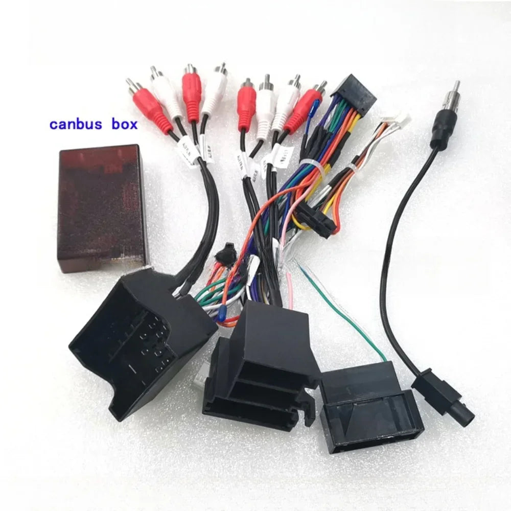 Car Audio Android 16 Pin Power Cable Adapter With Canbus For Audi A3 2004-2008/A4 2004+ (High Version) /A6 2004-2006 /TT 2004+