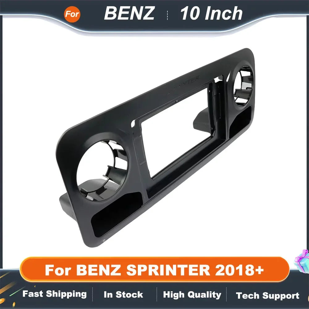 10.1 Inch 2 Din Car Radio Fascia Frame for BENZ SPRINTER 2018+ - Stereo Dash Board Mount Panel Trim GPS MP5 Android Player