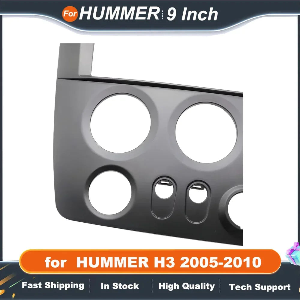 9 Inch 2Din Car Radio Fascia Frame for HUMMER H3 2005-2010 CD DVD Stereo Dash Panel Mount Kit