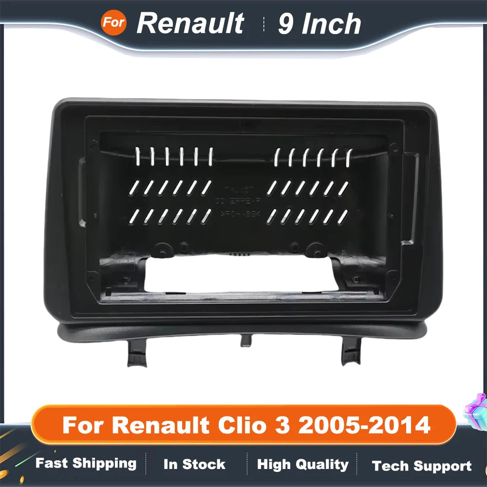9 Inch Car Frame Fascia Adapter Canbus Box For Renault Clio 3 2005-2014 Android Radio Audio Dash Fitting Panel Kit
