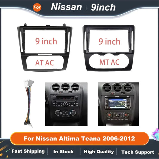 9 Inch Car Fascia Radio Panel Adapter Canbus Box Decoder For Nissan Altima Teana 2006-2012 Android Radio Dash Fitting Panel Kit