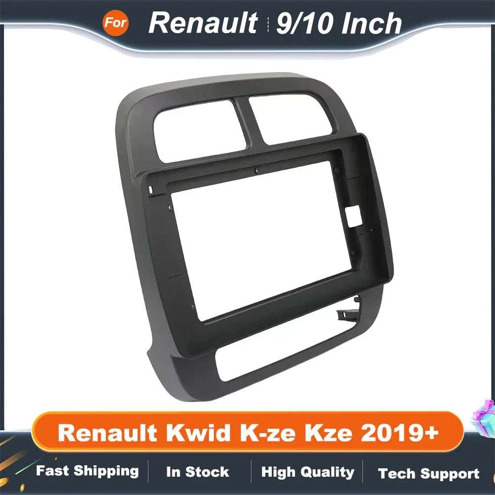 9/10 Inch Car Frame Fascia Adapter For Renault Kwid K-ze Kze 2019+ Android Radio Audio Dash Fitting Panel Kit
