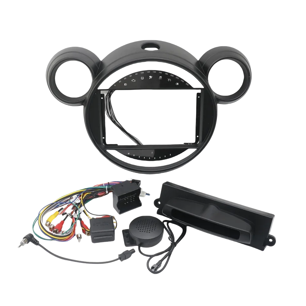 For Bmw Mini Cooper R56 R60 R51 2007-2014 9 Inch Car Radio Fascias  Dash Kit Install Facia Console Bezel Stereo Adapter Plate Tr