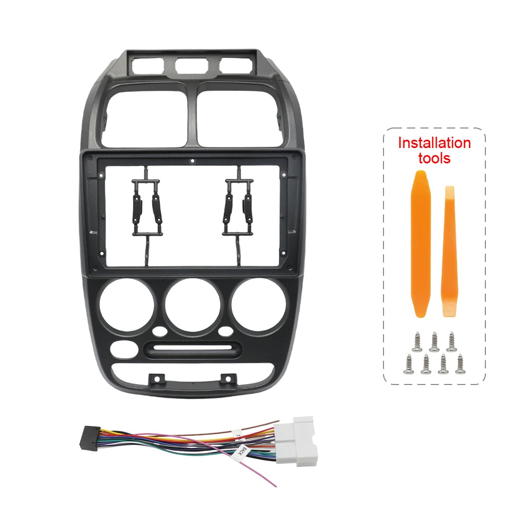 For Hyundai Accent Verna 1999-2005 9 Inch Car Frame Fascia Adapter Android Radio Dash Fitting Panel Kit