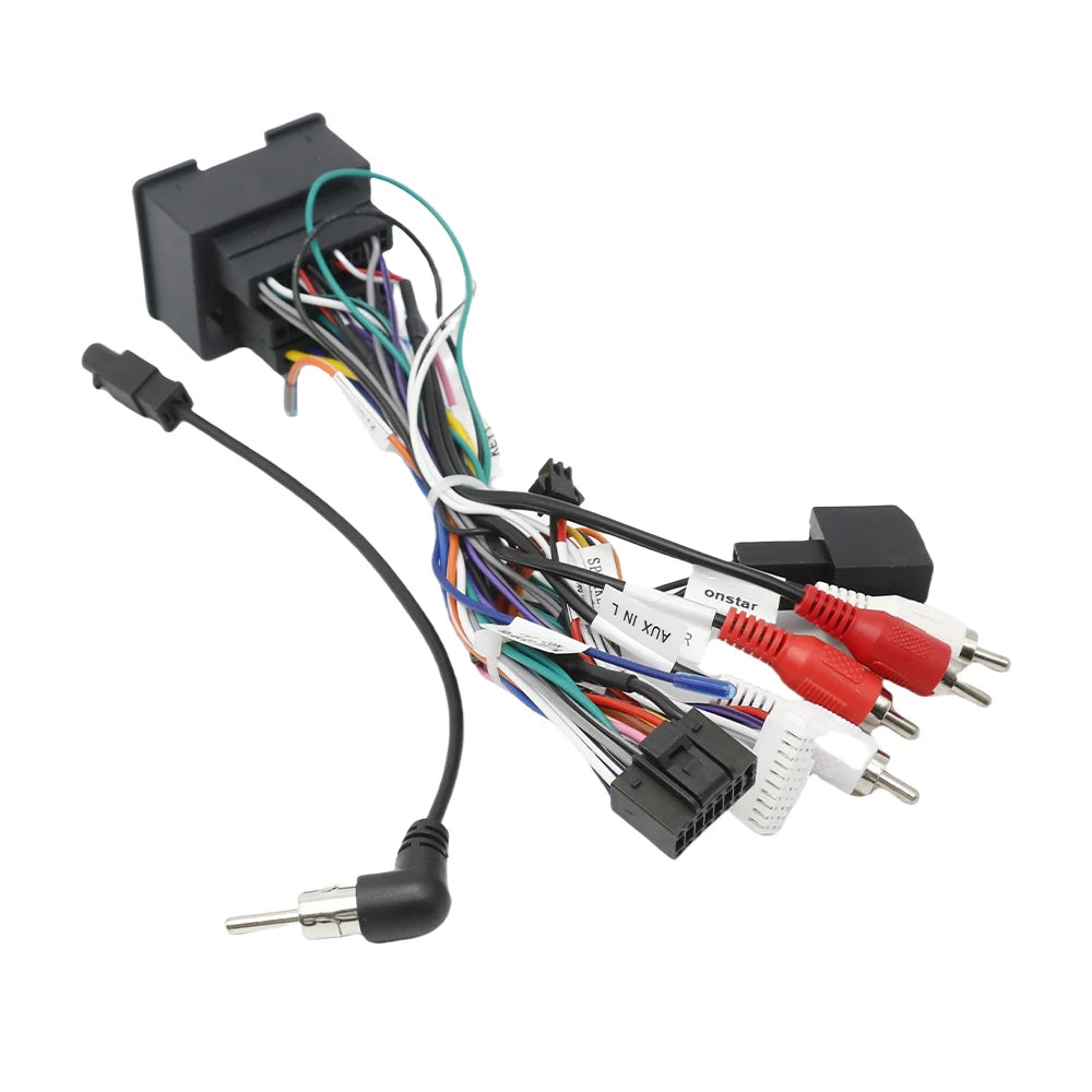 16 Pin Plug Auxiliary Audio Connector Car Android Cable for Chevrolet Spark Volt Aveo 44Pin Radio Wiring Harness Adapter