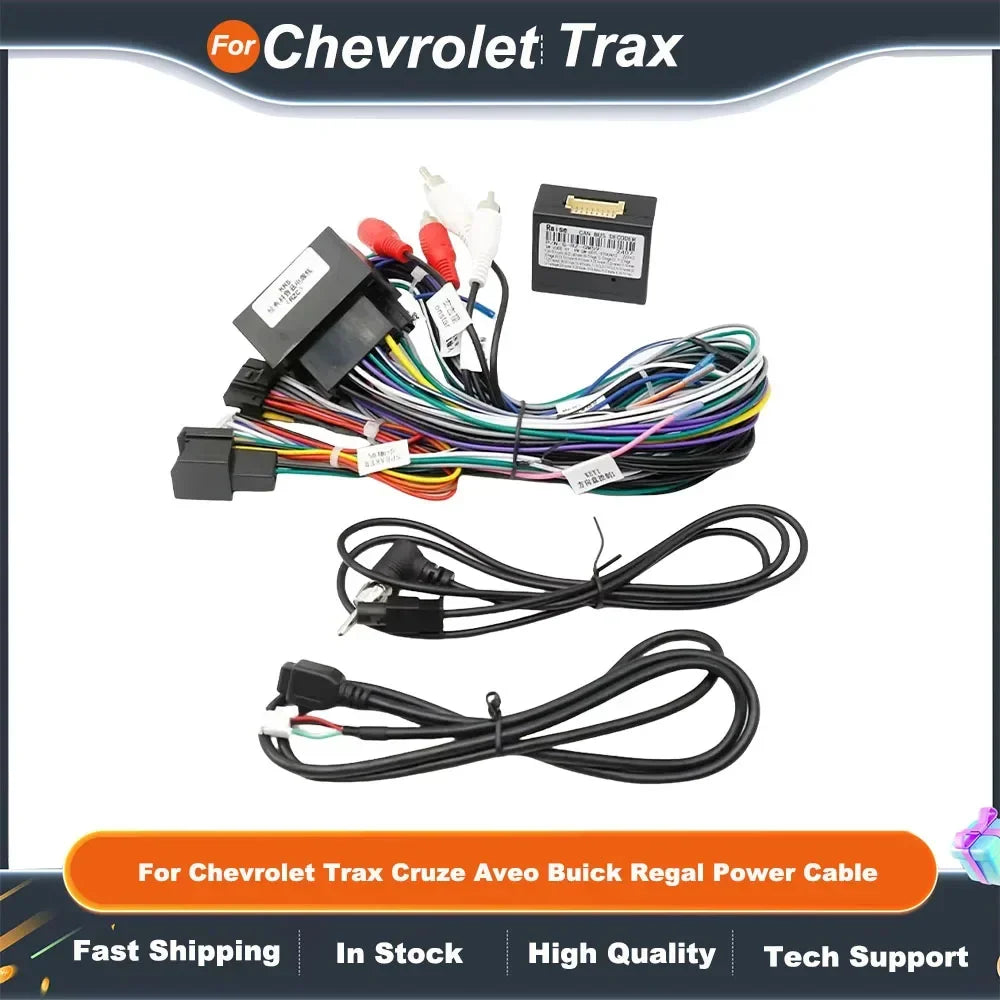 16Pin Car Radio Fascia Frame Harness Adapter for Chevrolet Trax Cruze Aveo  Buick Regal 2016-2022 CANBus Decoder Box