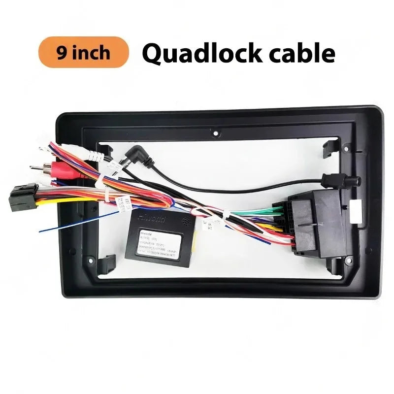 Dashboard Panel Frame for Audi A3 8P 2008 to 2012, Radio Wiring Harness Adapter, CAN Bus Decoder, for 2DIN 9" Android Multimedia