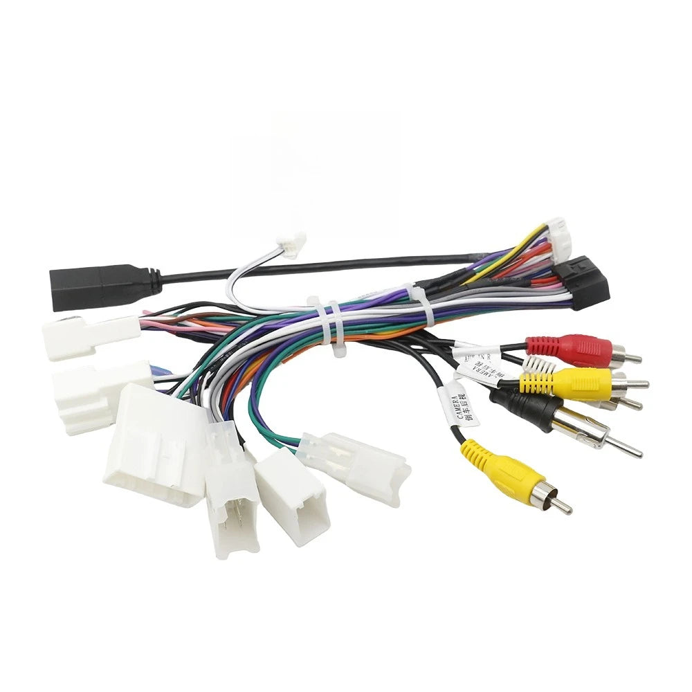 RP5-TY-001 Car Audio DVD 16PIN for Toyota Corolla for Camry RAV4 Car Adaptation Android Wire Harness Power Cable CanBus Adapter