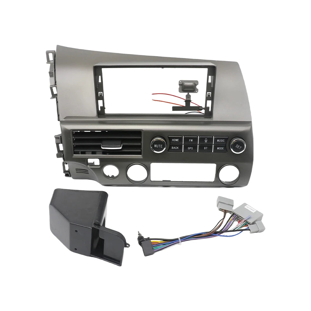 Car Radio Fascia 12.3 inch for 2008-2011 HONDA CIVIC 2 Din Stereo Player Install Surround Panel Dash Kit GPS Frame