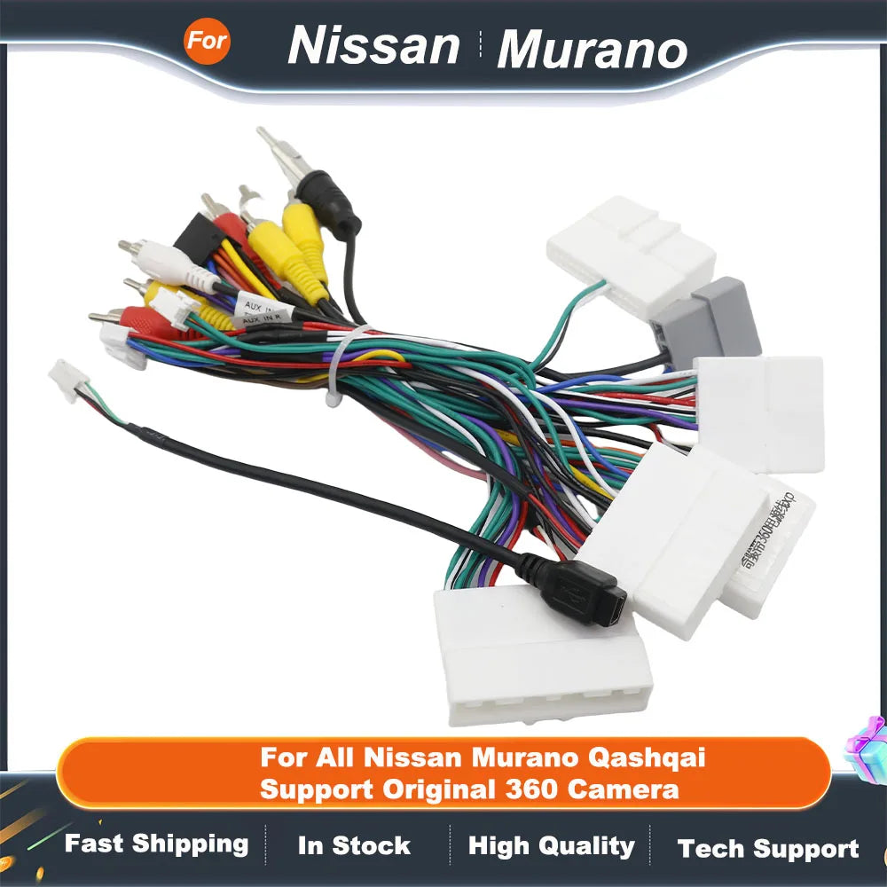 For All Nissan Murano Qashqai j10 j11 X trail Tiida/SYLPHY/ Terra/Bluebird Kicks/Versa Support Original 360 Camera Function