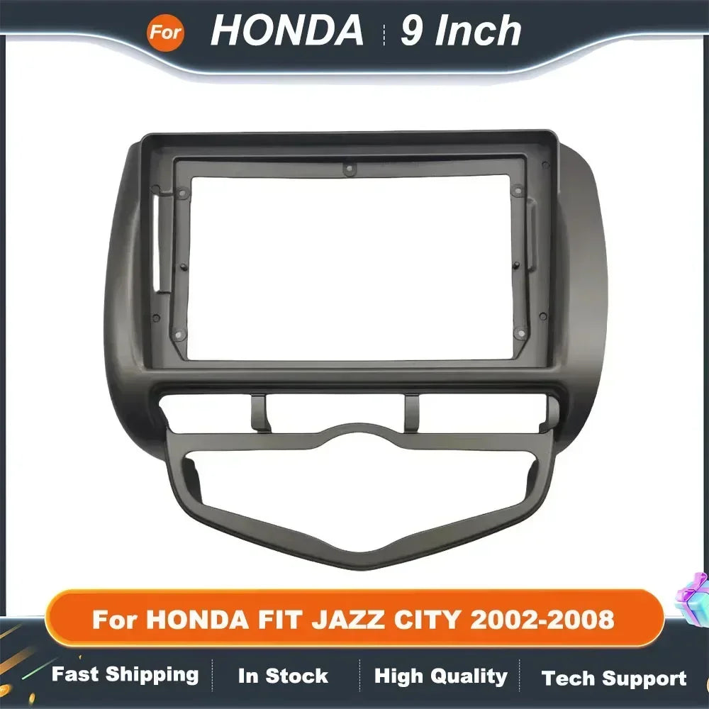 9 Inch Car Radio Fascia Android Dash Frame Fitting Kit for HONDA FIT JAZZ CITY 2002-2008 Radio Fascia Installation Kit