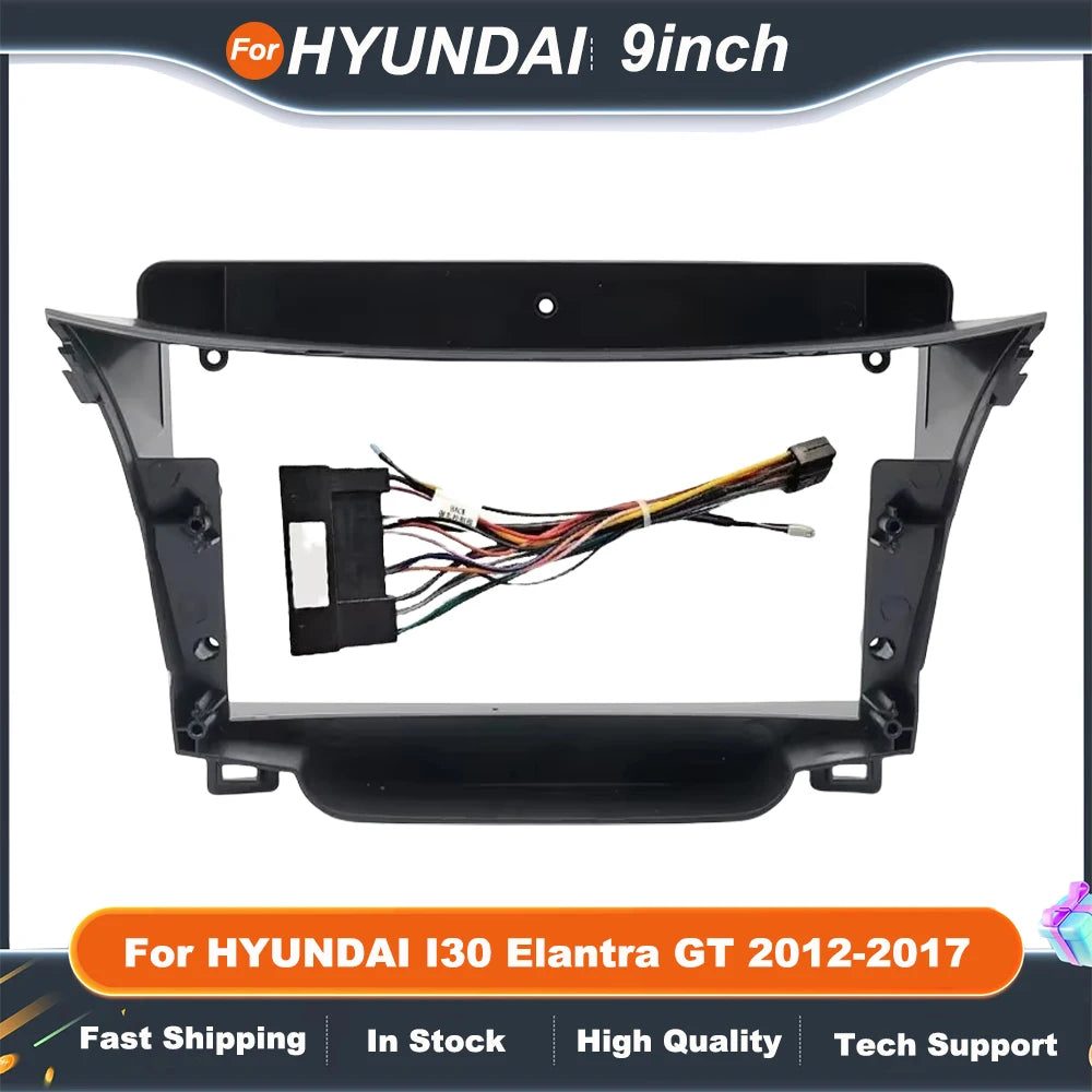 9 Inch car stereo frame For HYUNDAI I30 Elantra GT 2012-2017 Android MP5 GPS Stereo Player Head Unit Panel Casing Frame Kit