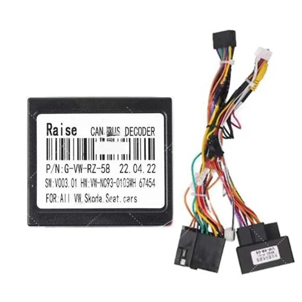 Canbus Box RZ-VW08/ RZ-VW58 Adaptor Decoder For All Volkswagen Skoda Seat /Polo/Passat/jetta/Tiguan/Touran Android 2 Din GPS Car