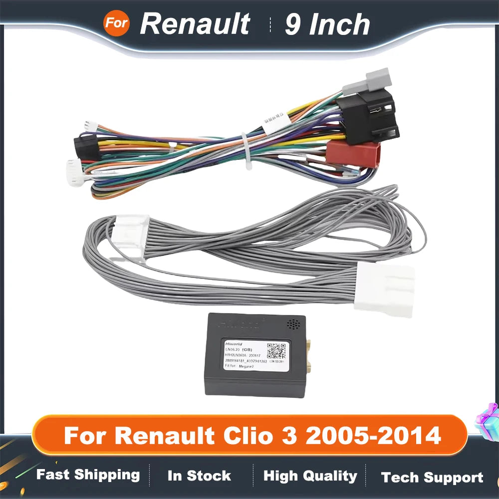 9 Inch Car Frame Fascia Adapter Canbus Box For Renault Clio 3 2005-2014 Android Radio Audio Dash Fitting Panel Kit