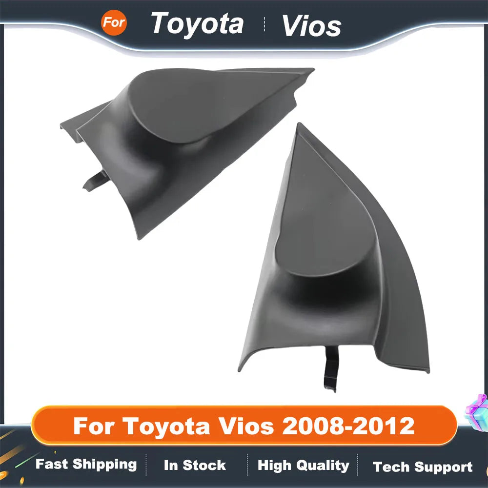 2PCS For Toyota Vios 2008-2012 Car Tweeter Refitting Audio Door Angle Gum Speaker Cover Boxes Mounts