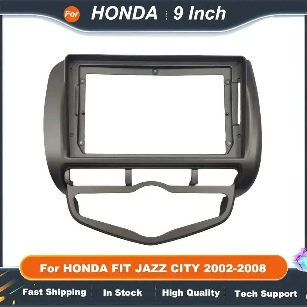9 Inch Car Radio Fascia Android Dash Frame Fitting Kit for HONDA FIT JAZZ CITY 2002-2008 Radio Fascia Installation Kit