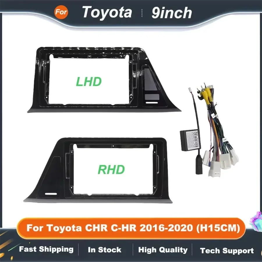 9 Inch Car Audio Fascia Panels Adapter For Toyota CHR 2016+ Stereo Android Radio Dash Fitting Panel Kit