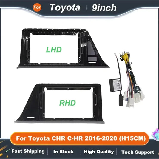 9 Inch Car Audio Fascia Panels Adapter For Toyota CHR 2016+ Stereo Android Radio Dash Fitting Panel Kit