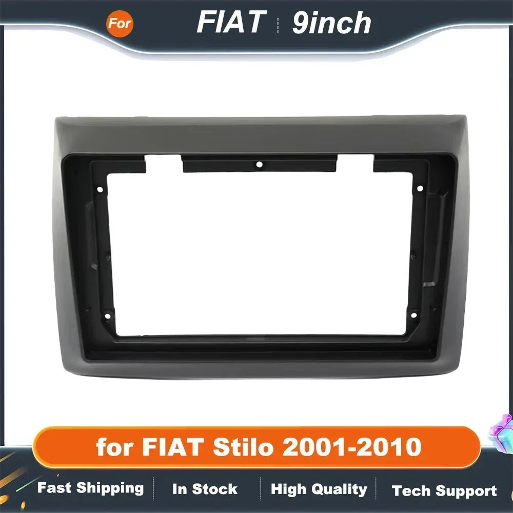 9 Inch 2Din Car Audio Fascia Panels For FIAT Stilo 2001-2010 DVD Stereo Frame Plate Adapter Mounting Dash Bezel Trim Kit