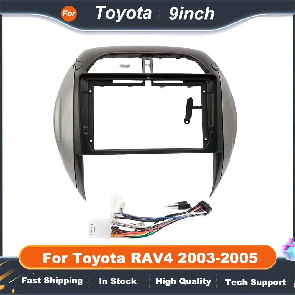 9 Inch Car Radio Fascia Adapter For Toyota RAV4 2003-2005 Android Radio Dash Fitting Panel Kit