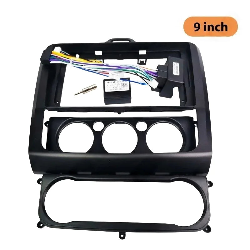 CAN Bus Wiring Harness with Radio Panel Frame for Ford Focus 2 2005 to 2011, Cable Adapter for 16 Pin 9 inch Android Multimedia