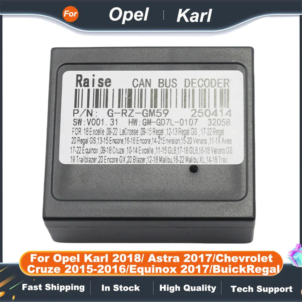 Car 16pin Radio Audio Wiring Harness Canbus Box For Opel Karl 2018/ Astra 2017/Chevrolet Cruze 2015-2016/Equinox 2017/BuickRegal