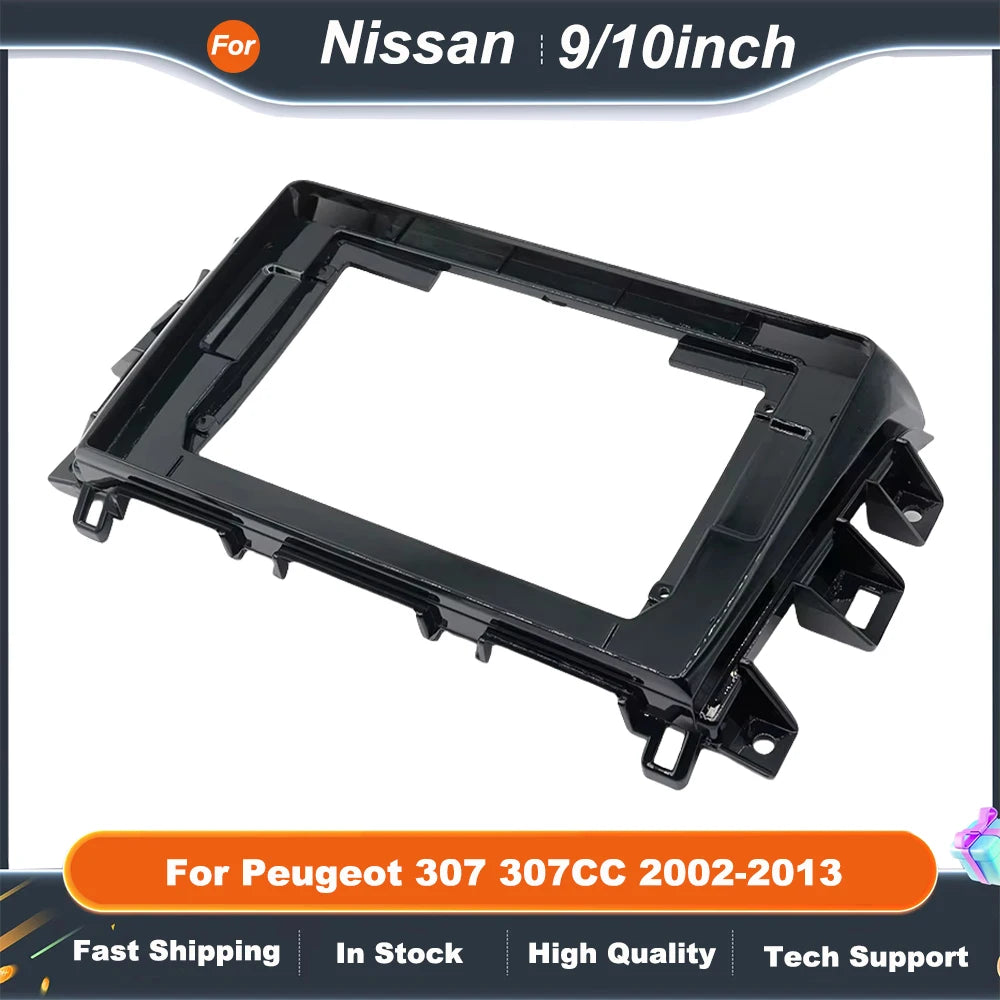 9/10Inch car stereo panel For Nissan NP300 Navara Frontier Stereo DVD Player Installation Trim Head Unit Panel Audio Frame Bezel