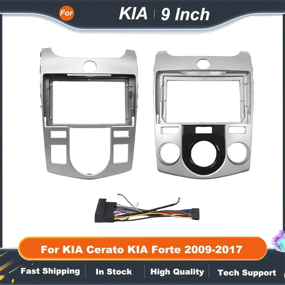 9 Inch Car Radio Fascia Frame for KIA Cerato Forte 2009-2017 Android Stereo Panel Kit Dashboard Installation Adapter