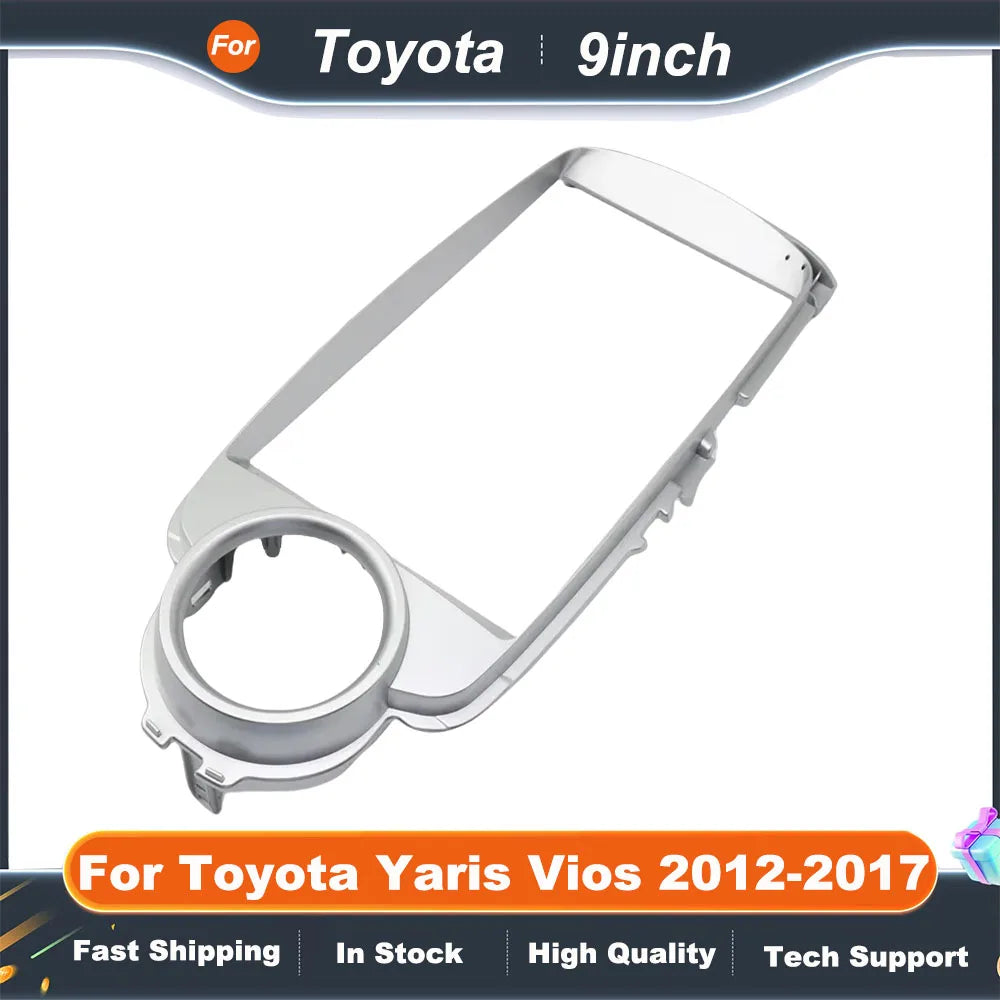 9 Inch Car Frame Fascia Adapter For Toyota Yaris Vios 2012-2017 Android Radio Dash Fitting Panel Kit