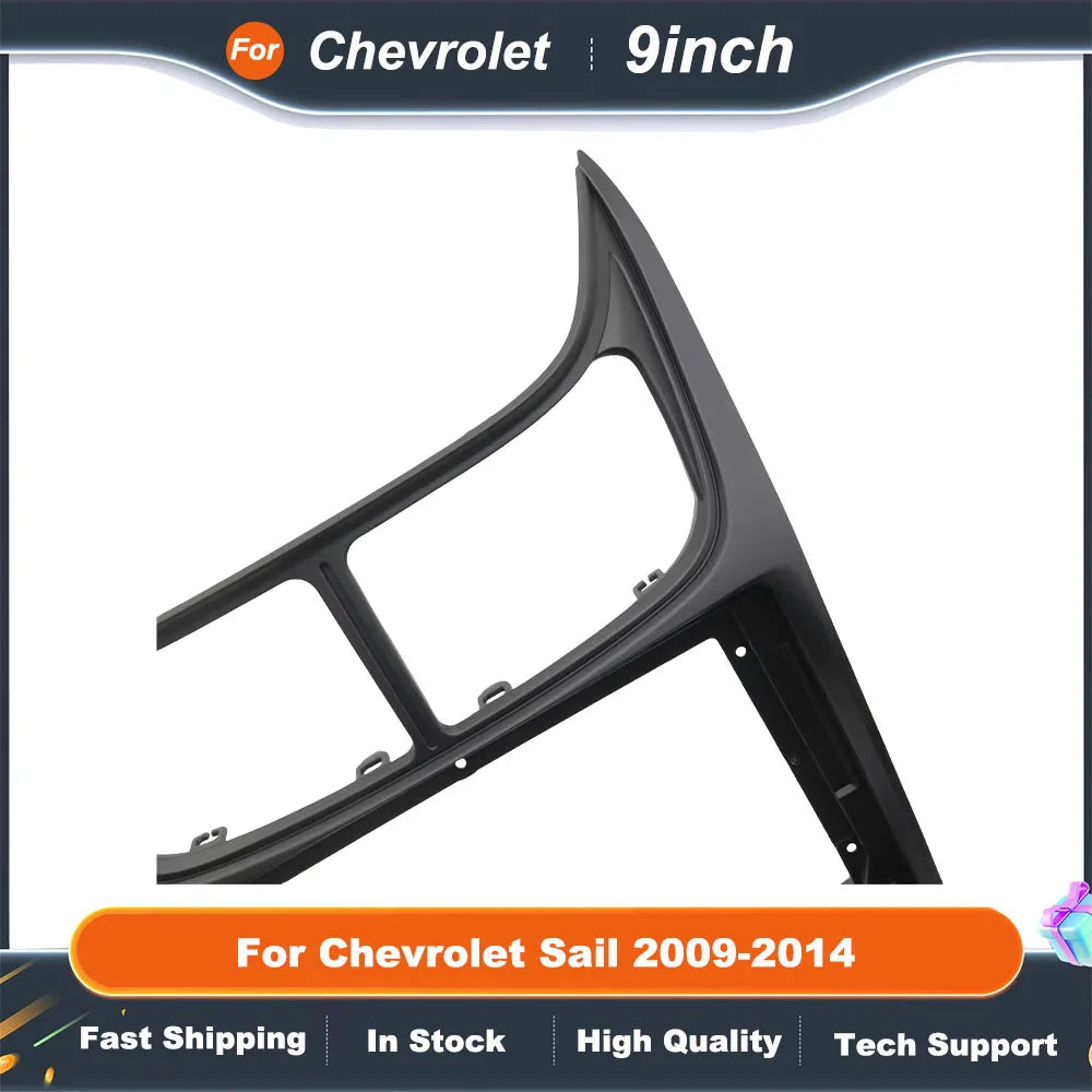 9 Inch Car Radio Fascia Frame for Chevrolet Sail 2009-2014 Android Stereo Dashboard Adapter Kit with Face Plate