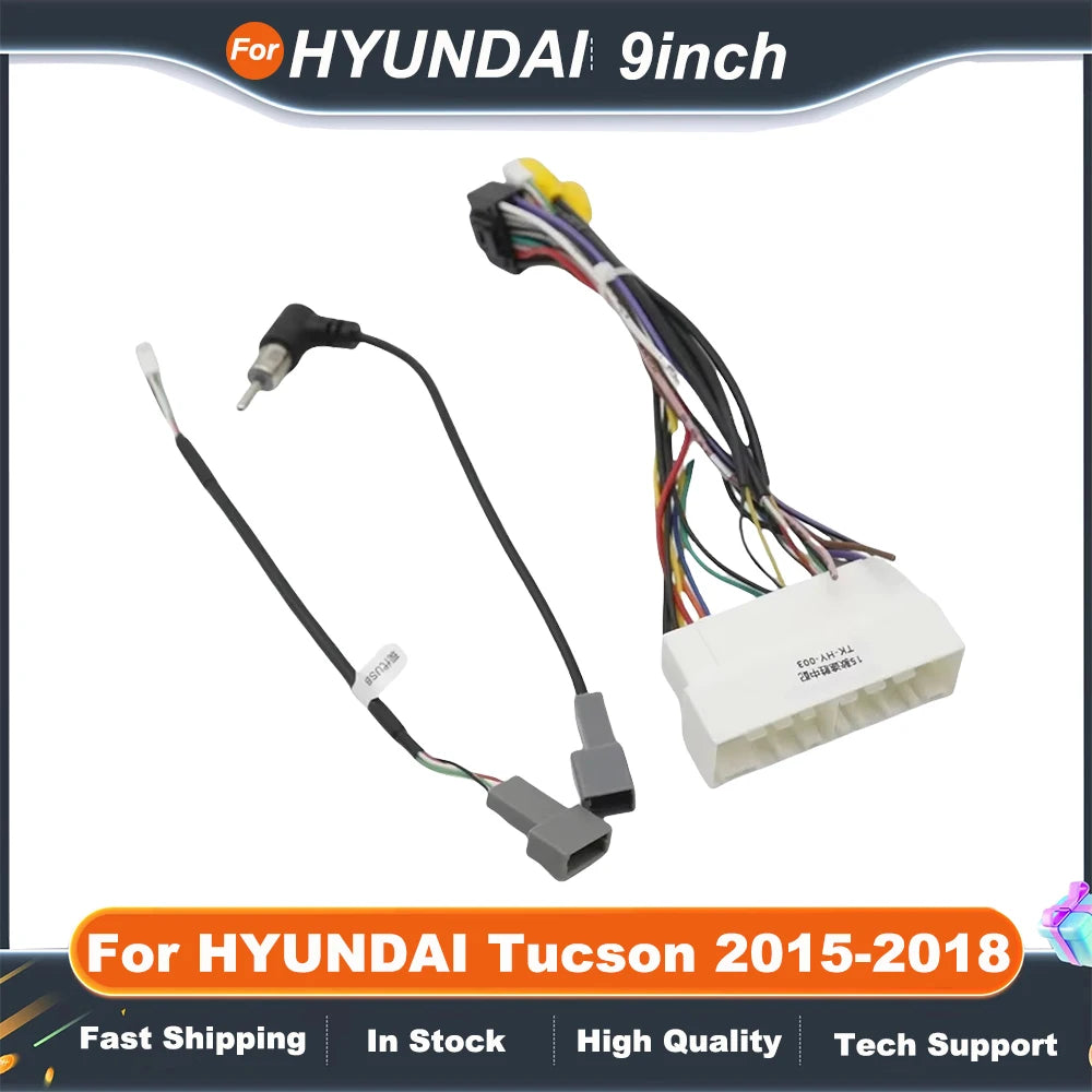 9 inch Car Fascia Radio Pane For HYUNDAI Tucson 2015-2018 Install Adapter Bezel Console Plate Facia Panel Dash Kit