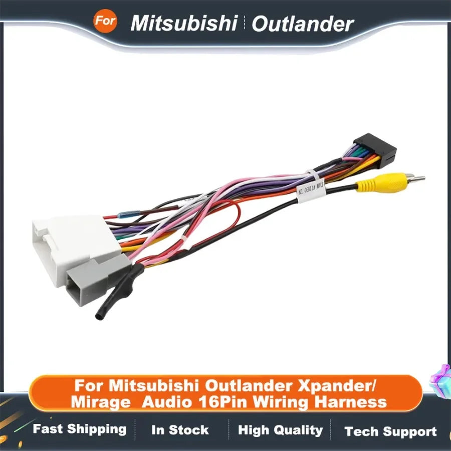16PIN Car Radio Wiring Harness for Mitsubishi Outlander Xpander/Mirage Stereo Power Cable Adapter