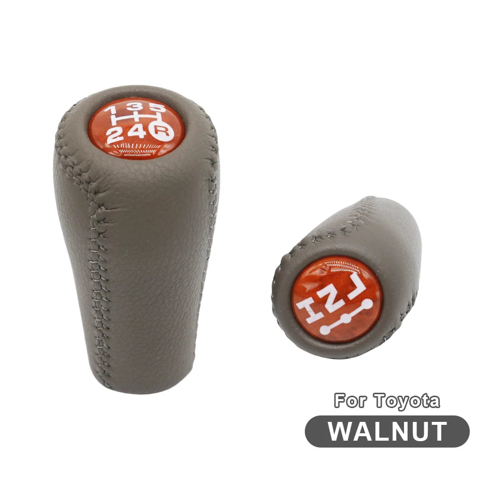 Real Leather For Toyota Prado LC120 Land Cruiser  2003-2009 Car 5 Speed MT Gear Shift Knob Transmission+Transfer