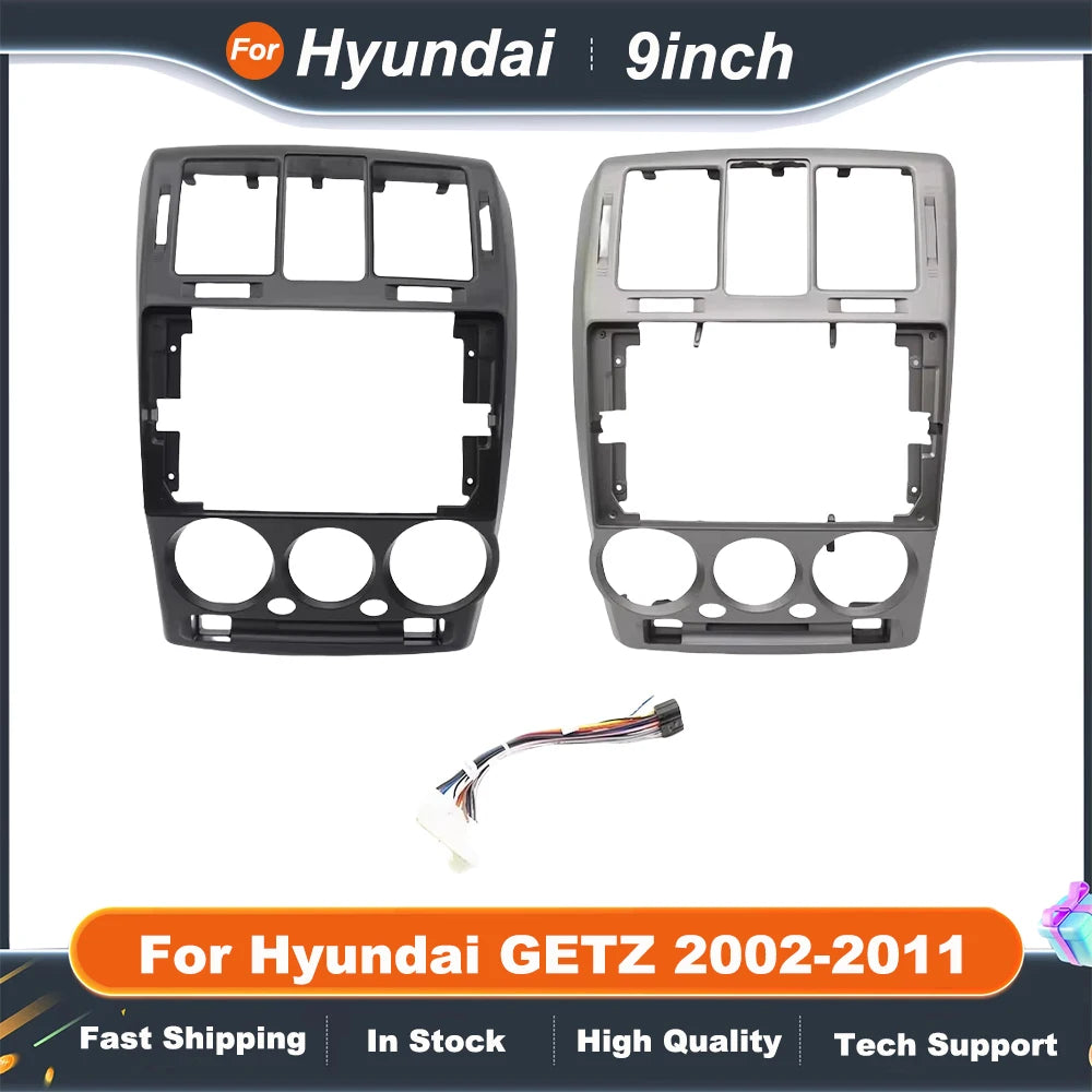 9 Inch Car Radio Frame For Hyundai GETZ 2002-2011 Android MP5 GPS Stereo Player 2 Din Head Unit Fascia Panel Dash Frame