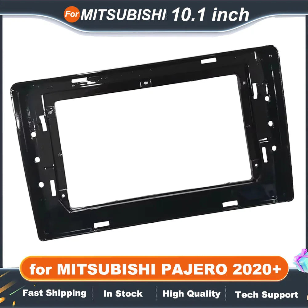 10.1 inch Car Radio Fascia for MITSUBISHI 2020+ PAJERO Stereo Panel Dashboard Kit Refitting Installation Frame